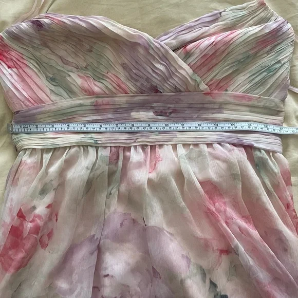 RALPH LAUREN  Evening Dress | Spring Pink Multi Color | Size 14 - Picture 4 of 6